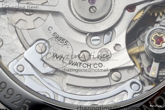 MIROTIME 0206 Portuguese Chrono IW371620 APSF 1:1 Best Edition White Blue Dial on Blue Leather Strap A MultiPurpose 7039